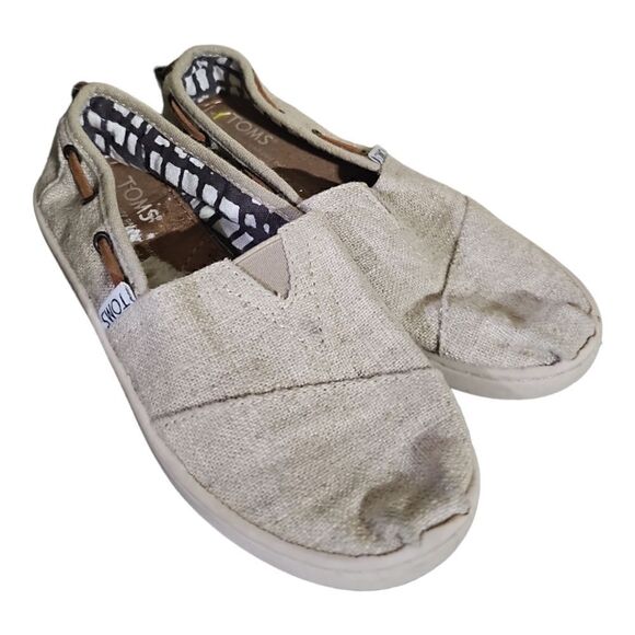TOMS Kids Bimini Natural Burlap Classic - Size 12Y - Picture 1 of 8